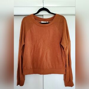 Mixed Material Knit Top